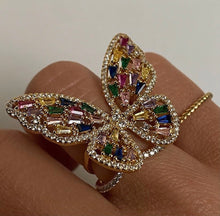 Load image into Gallery viewer, Rainbow Butterfly Ring

